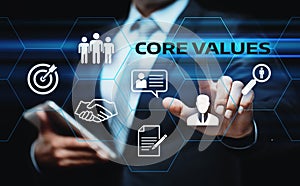 Core Values Responsibility Ethics Goals Company concept