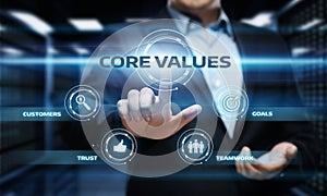 Core Values Responsibility Ethics Goals Company concept