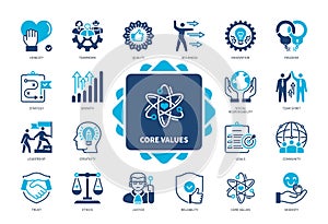 Core Values solid icon set