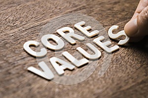 Core Values Wood Letters