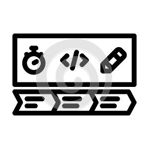 core web vitals seo line icon vector illustration photo