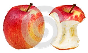 Core and whole wealthy apple