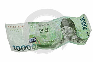 Corean banknote photo