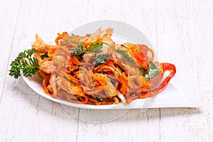 Corean carrot with meat