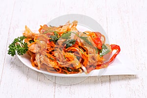 Corean carrot with meat