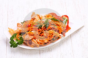Corean carrot with meat