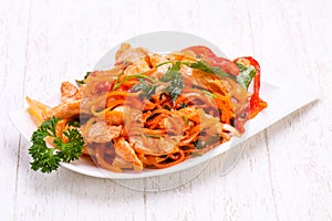 Corean carrot with meat