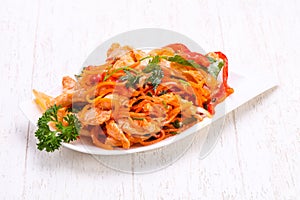 Corean carrot with meat