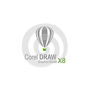 Corel DRAW logo editorial illustrative on white background