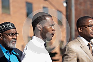 Corey Long with Jeroyd Greene and Malik Zulu Shabazz Arrest at Charlottesville District Court