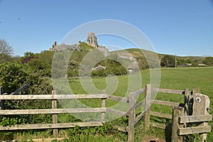 Corfe Castle in Dorset