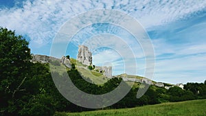 Corfe CastleÃÂ is a fortification , Dorset. Uk photo