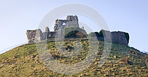 Corfe Castle, in Swanage, Dorset, Southern England