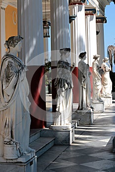 Corfu, Greece. 27.08.2014. Statue at the Palace Achillion.