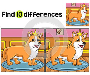 Corgi Dog Find The Differences