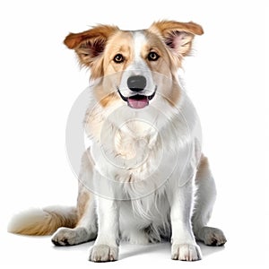 Corgi dog on white background