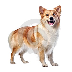 Corgi dog on white background