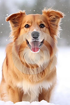 Corgi dog on white background