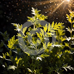 Coriander, fresh herbs leaves seasoning for cooking ingredient