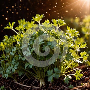 Coriander, fresh herbs leaves seasoning for cooking ingredient