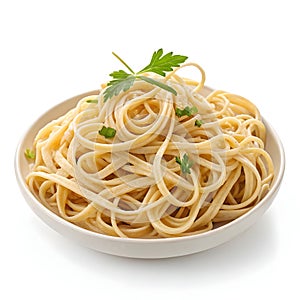 coriander noddle on white back ground