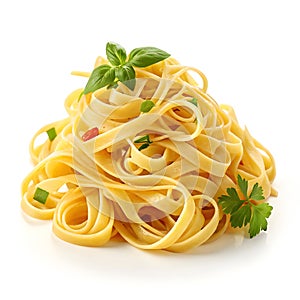 coriander noddle on white back ground