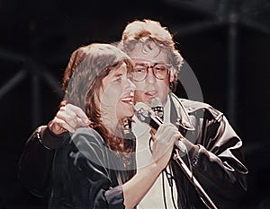 Corinne Allal and Gidi Gov Sing in Karmiel, Israel in 1988