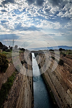 Corinth Canal, tidal waterway across the Isthmus of Corinth in Greece, joining the Gulf of Corinth with the Saronic Gulf