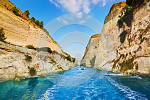 Corinth channel in Greece photo