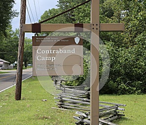 Corinth Contraband Camp Directions Sign, Corinth, Mississippi