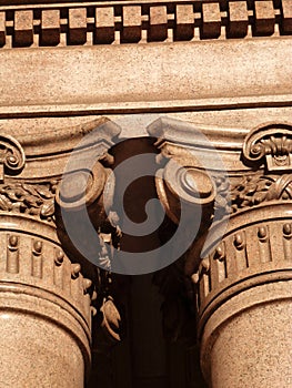 Corinthian Colum in beige or brawn marble