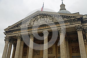 Corinthian column and the pediment