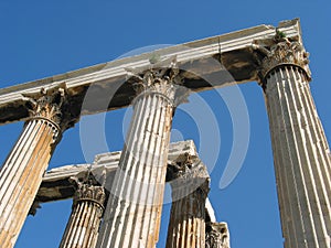 Corinthian columns at the Temple of Olympian Zeus, Athens, Greece