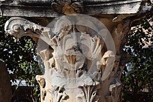 Corinthian order column in ancient Corinth.