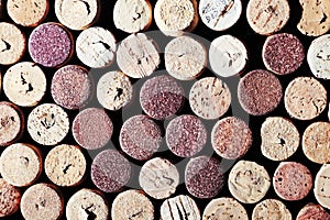 Cork background, closeup photo