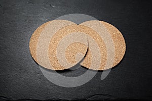 Cork beer coasters
