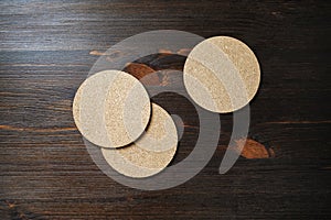 Cork beer coasters