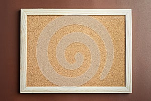 Cork Board on Brown background