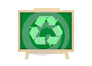 Cork board recycle logo graph business concept
