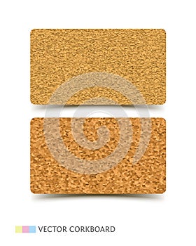Cork board texture business card vector