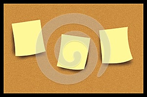 Cork Bulletin Board Post It Note Illustration