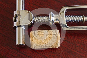Cork with corkscrew