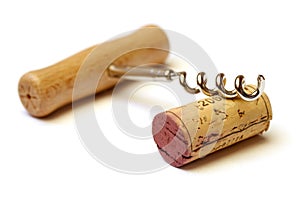 Cork and corkscrew photo