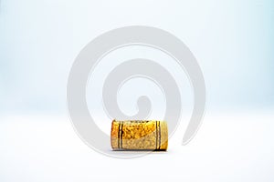 Cork Essence: Winecork on White Background photo