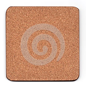 Cork mat isolated on white