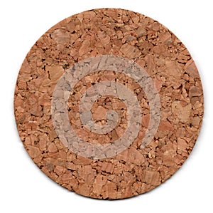 Cork mat isolated on white