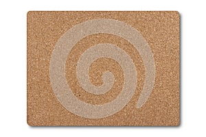 Cork mat isolated on white background