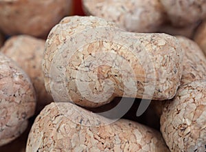 Cork photographed close up