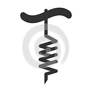 Cork screw icon illustration vector design opener