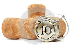 Cork on white background. 10